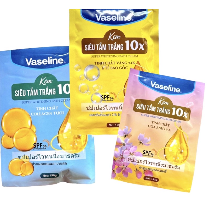 KEM SIÊU TRẮNG 10X VASELINE BAO TRẮNG MỊN SAU 20' Ủ KEM