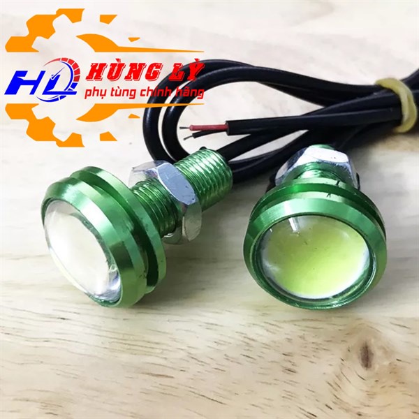 Đèn Chớp Cúc áo Xanh Lá giá 1 cái có video ĐIện áp 12=24v dùng chung
