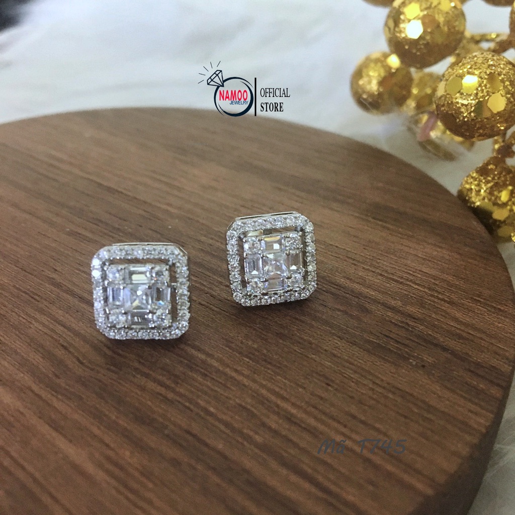 Khuyên Tai Nữ Mạ Bạc T745 Bền Màu Dùng Hàng Ngày Không Kiêng Nước