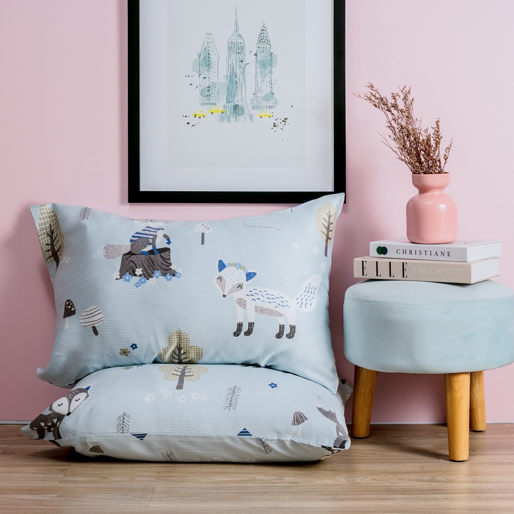 01 Vỏ Gối Nằm Gòn Bedding Lụa Tencel 60s 50x70 cm Họa Tiết