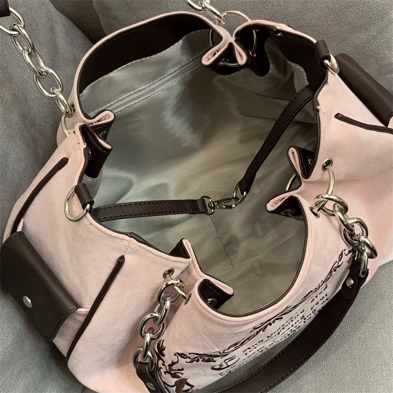 Túi Đeo Vai Cỡ Lớn Mềm Mại Phối Dây Đeo Sợi Xích Phong Cách Cổ Điển Thời Trang Cho