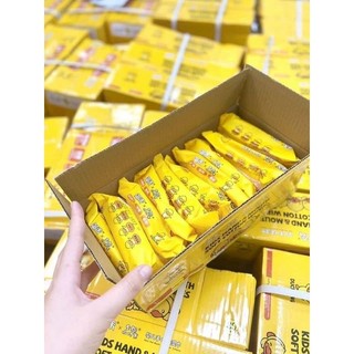 KHĂN ƯỚT VỊT VÀNGG THÙNG GIẤY 10 GÓI