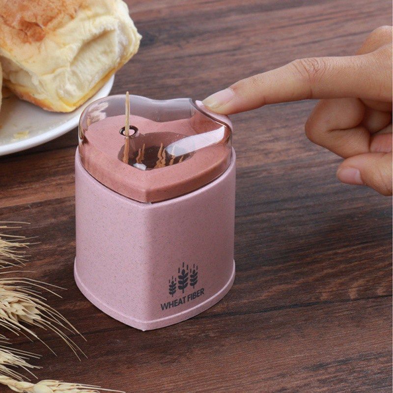 Hộp Đựng Tăm Xỉa Răng Lúa Mạch Hình Trái Tim Cao Cấp.