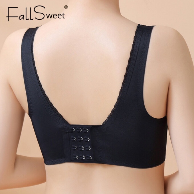 Áo lót thể thao FALLSWEET nâng ngực không gọng viền ren mềm thoáng khí thoải mái cho nữ size M-5XL