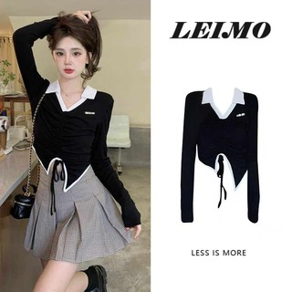 Áo croptop Tay Dài Thiết Kế Độc Đáo