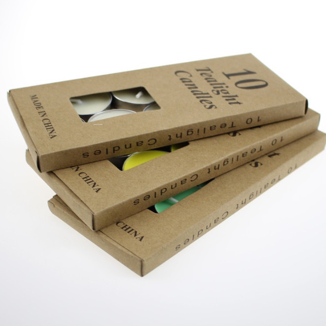 Hộp 10 Viên Nến Tròn TeaLight Nhiều Màu