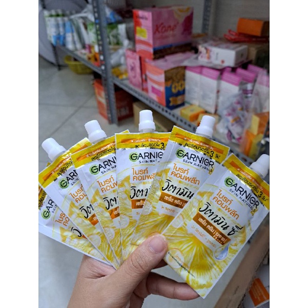 Hộp 6 gói kem dưỡng da GANIER màu vàng