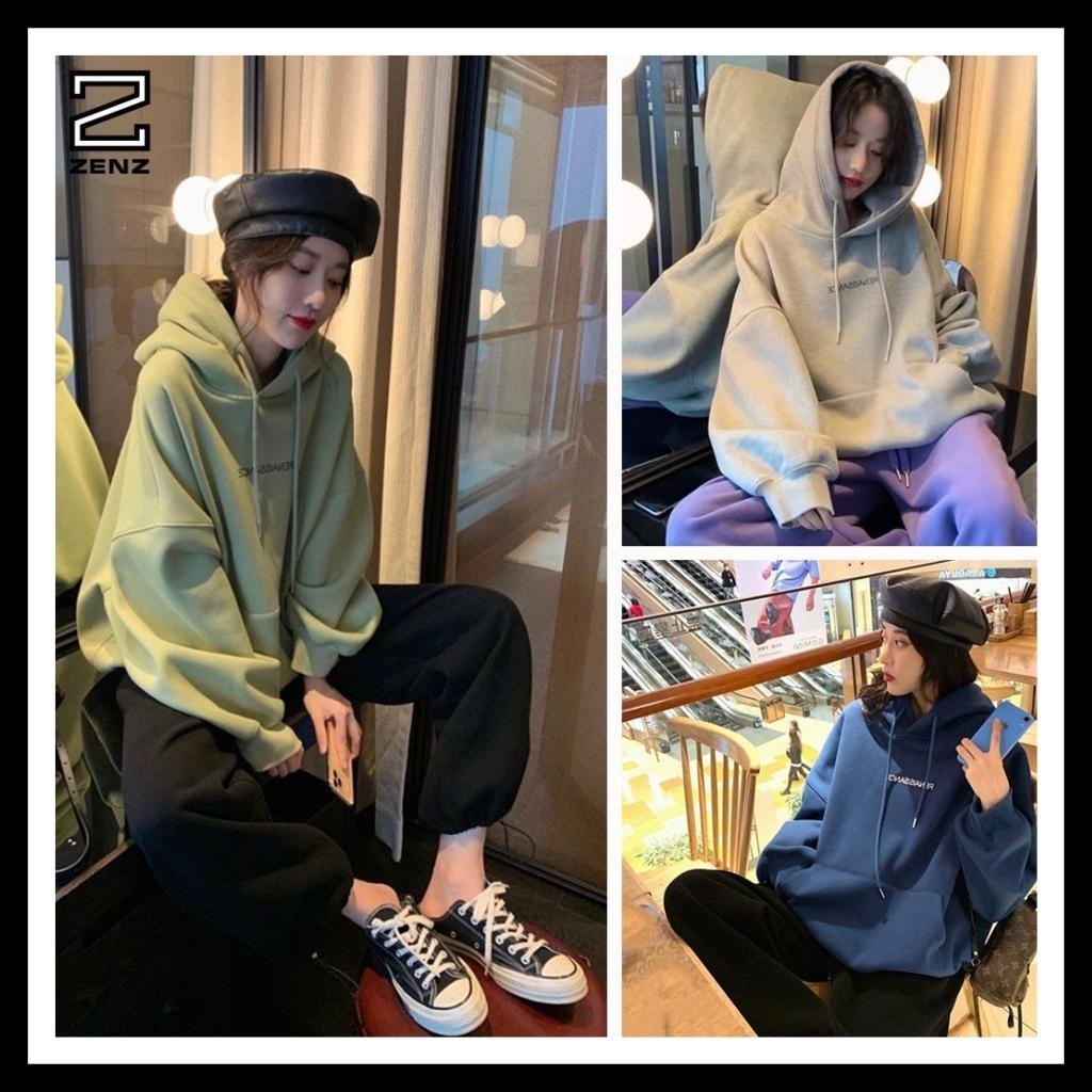 Áo hoodie nữ, áo nỉ nữ có mũ form rộng chất liệu nỉ bông dày dặn cotton mềm mịn mẫu mới 2022