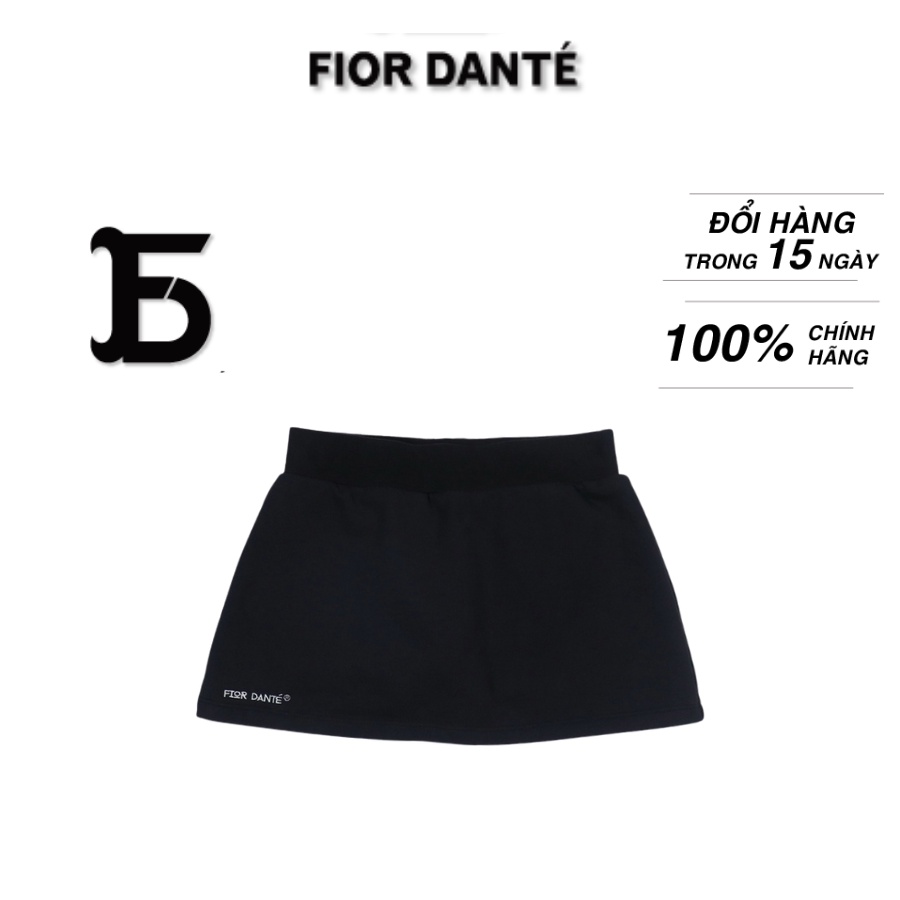 Váy Mini Skirt Nữ Cao Cấp Local Brand FIOR DANTÉ Màu Đen Dáng Ngắn 100% Vải Cotton Mềm Mịn Cao Cấp