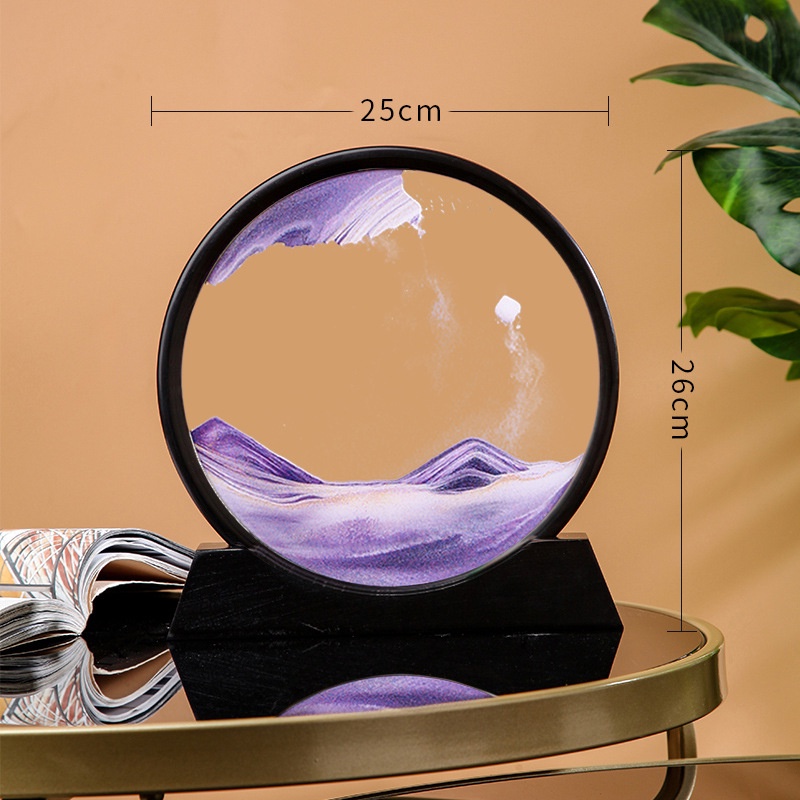 Tranh Cát Chảy Chuyển Động 3D Trang Trí Hình Chữ Nhật, Tròn Cực Chill, Trang Trí, Quà Tặng Sinh Nhật, Phong Thủy