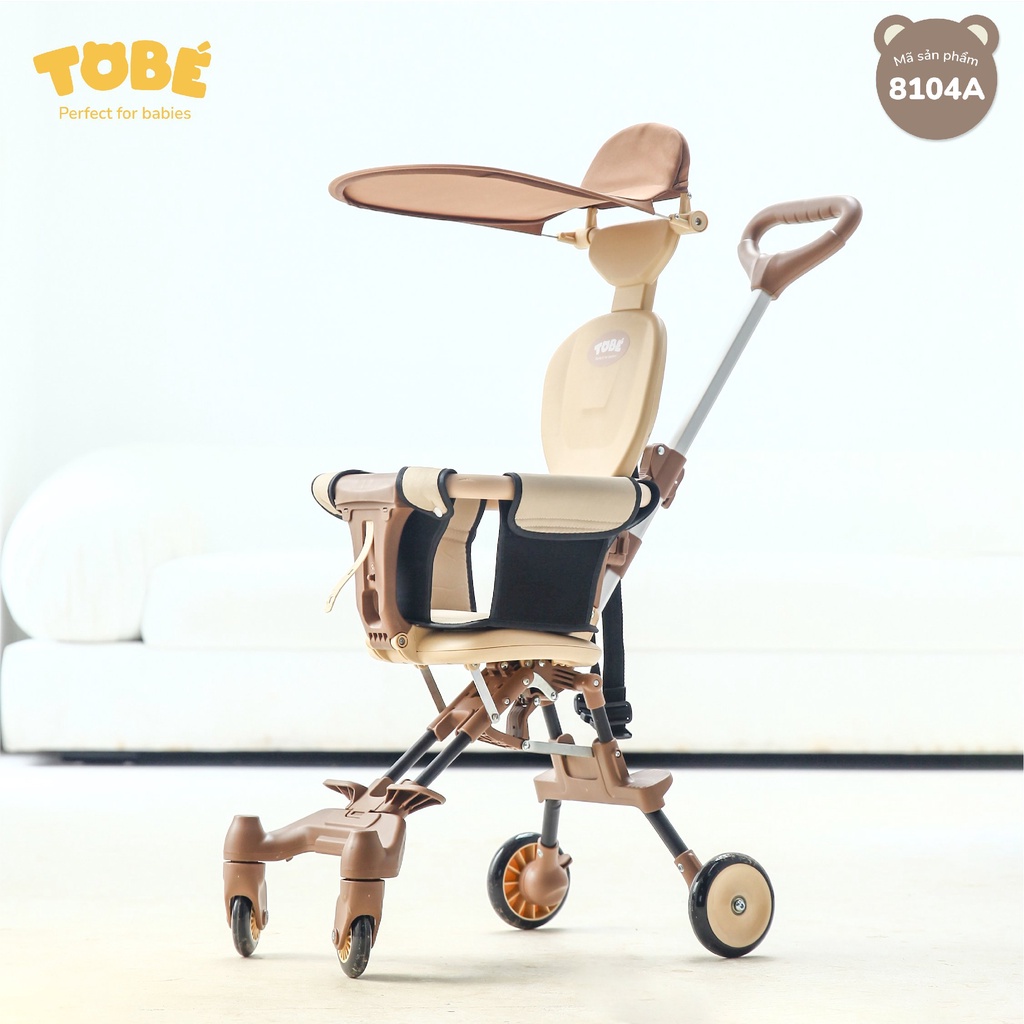 Xe đẩy gấp gọn Olwen Tobé kèm đệm và mái che cho bé đi du lịch đi chơi