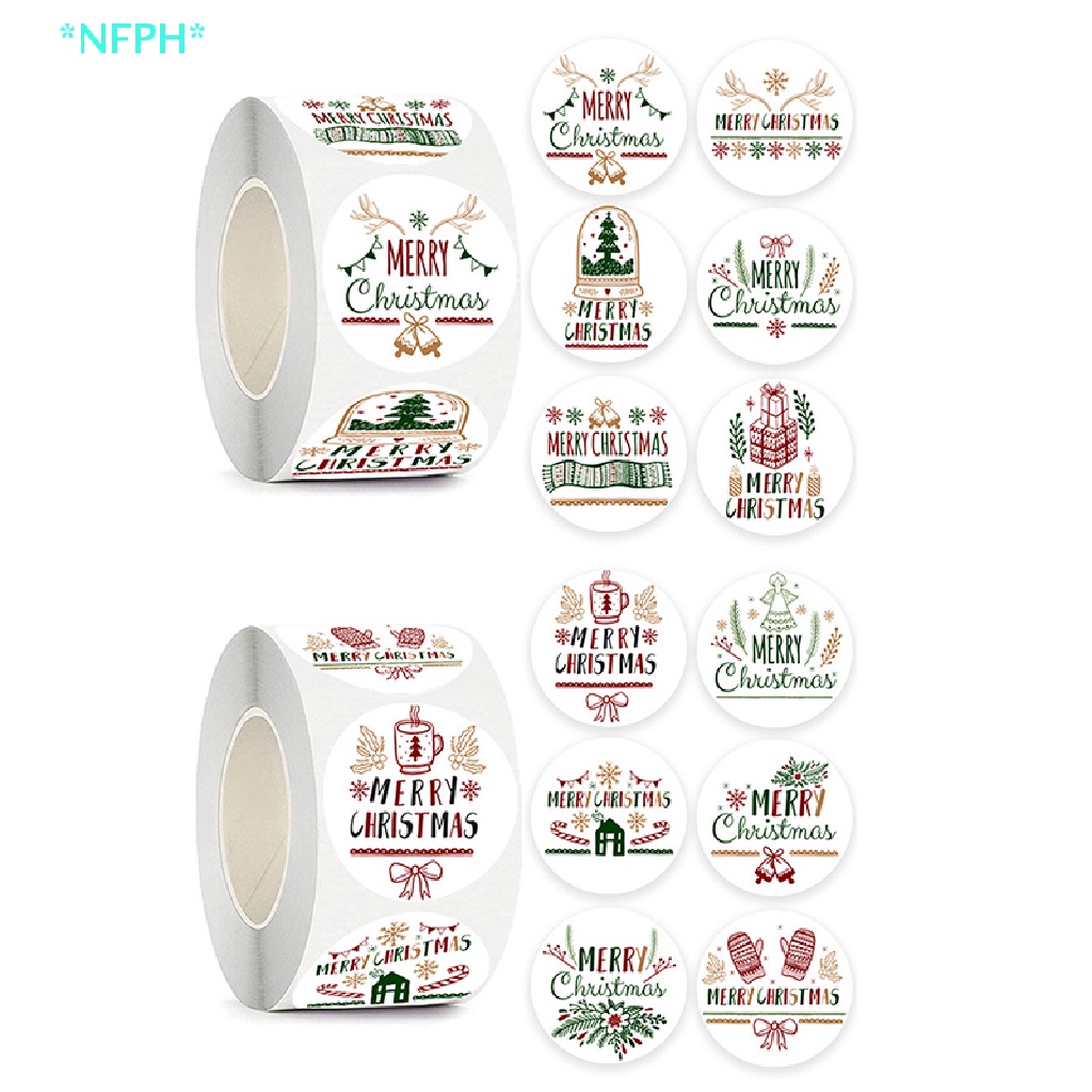 Bộ 500 Miếng Dán Trang Trí Giáng Sinh Tự Dính Mới
