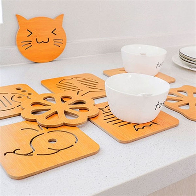 Tấm gỗ lót ly chống trượt chịu nhiệt tốt