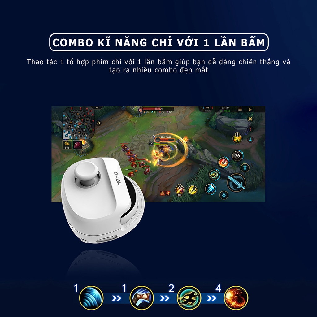 Tay cầm Memo MB01 chơi game điện thoại bluetooth - Joystick chơi game liên quân pubg