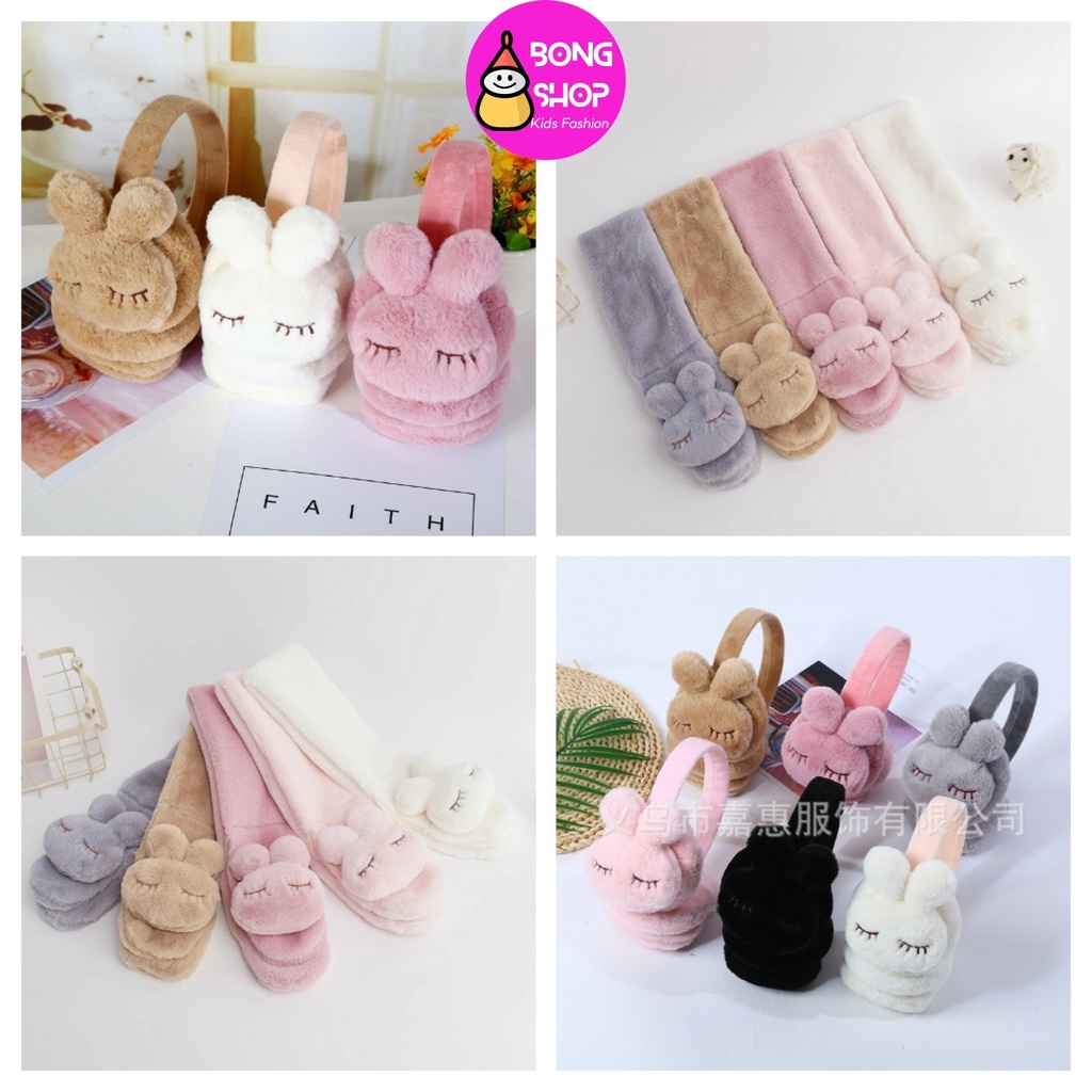 Bịt tai trẻ em, chụp tai giữ ấm cho bé gái họa tiết dễ thương nhiều màu sắc đáng yêu 3 - 10 tuổi