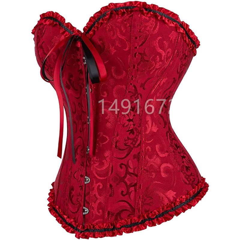 Áo corset Ren Hoa Xuyên Thấu Gợi Cảm Hóa Trang halloween Màu Đỏ Đen Xanh Lá Hồng