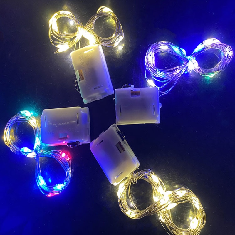 Đèn led dùng pin,dây đèn Led,đèn led trang trí,1M 2M 3M đèn đom đóm có sẵn pin dài  Giáng Sinh