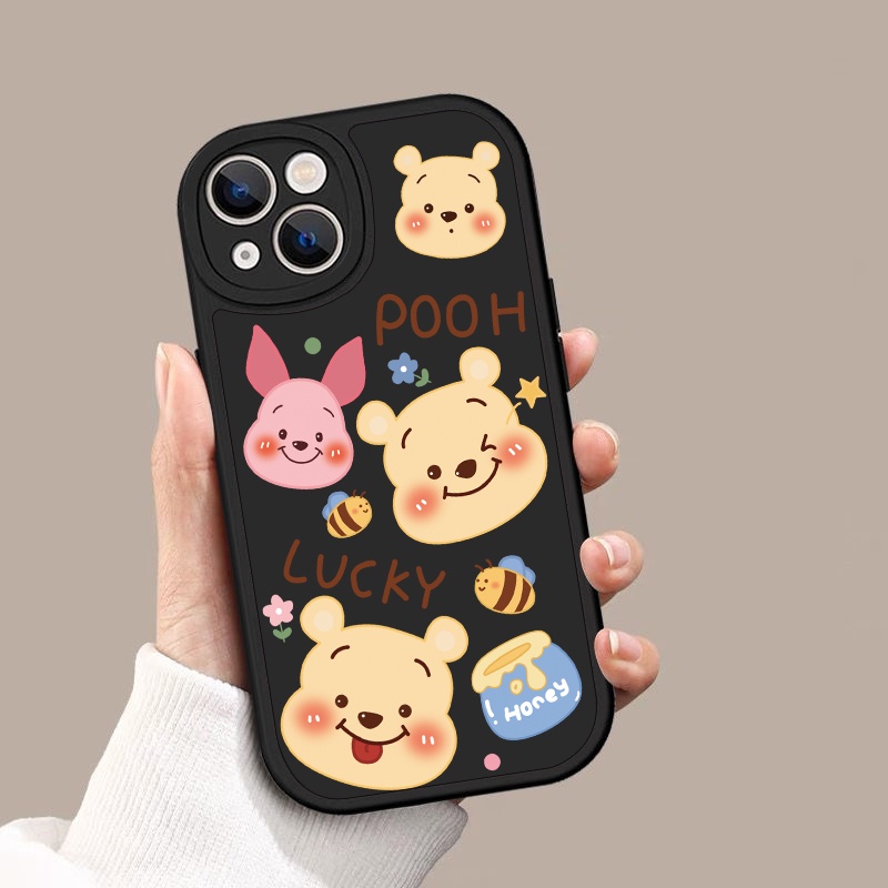 Ốp Điện Thoại Silicon Dẻo Hình Gấu Pooh Cho iPhone 11 12pro 6 6P 7 / 8G 8plus SE X XR Xs Max 13 14ProMax 14Plus 13Pro 12