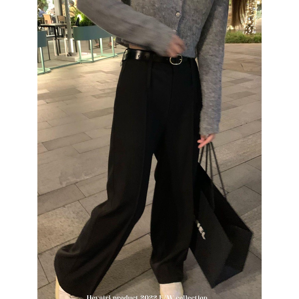 Quần Ống Rộng Lưng Cao Phong Cách Hàn Quốc Cho Nữ