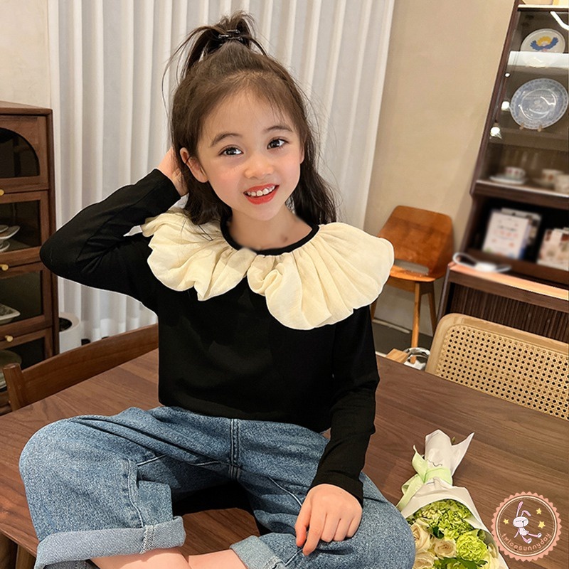 Áo Sơ Mi Chiffon Tay Dài Cổ Búp Bê Phong Cách Hàn Quốc Cho Nữ