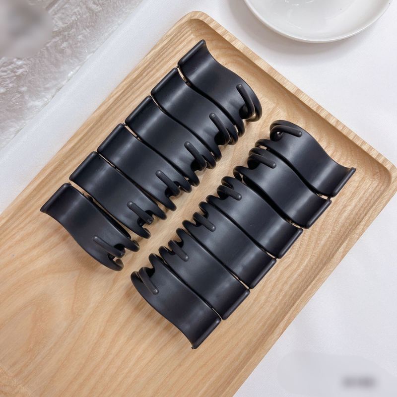 Kẹp Tóc Càng Cua 3 răng, 5 răng Nhựa Nhám Đen