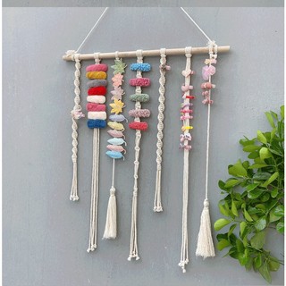 [Size lớn] Khung treo ảnh tết Macrame, rèm Macrame trang trí Hitahome