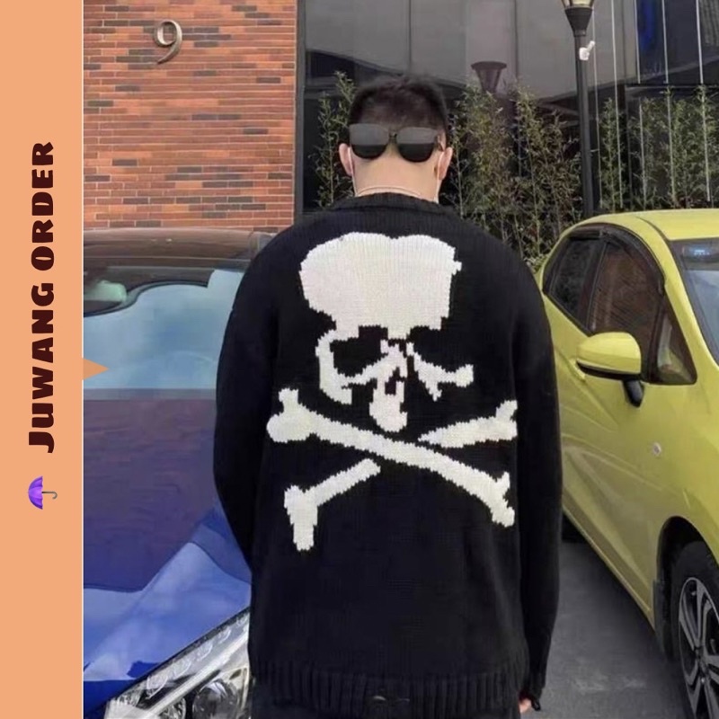 Áo len sweater đầu lâu xương chéo xu hướng streetwear thu đông - áo len nam nữ phong cách đường phố