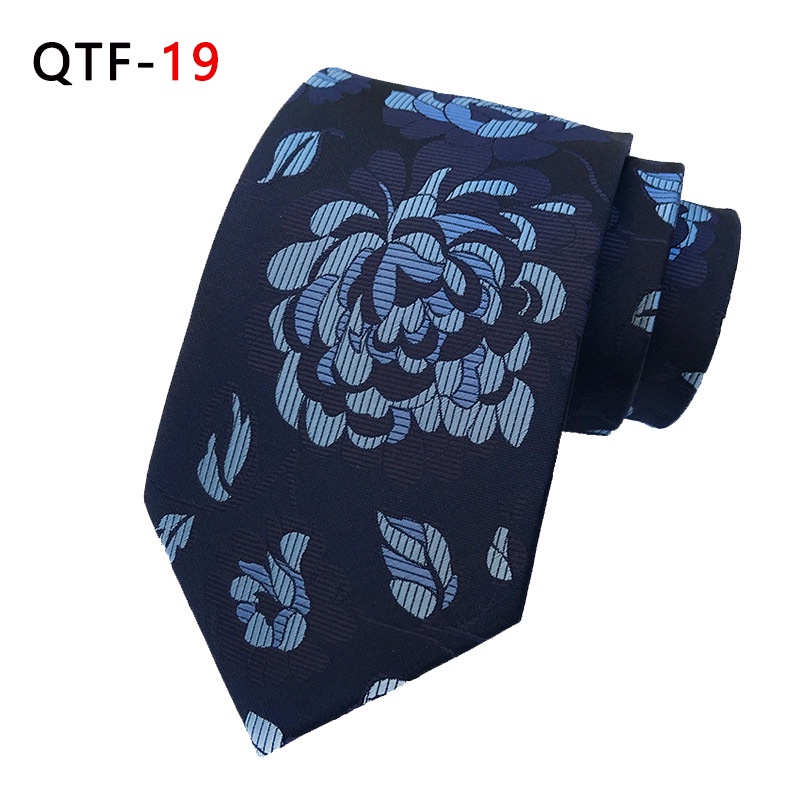 Cà Vạt Lụa 100% 8cm In Họa Tiết Thời Trang Cho Nam