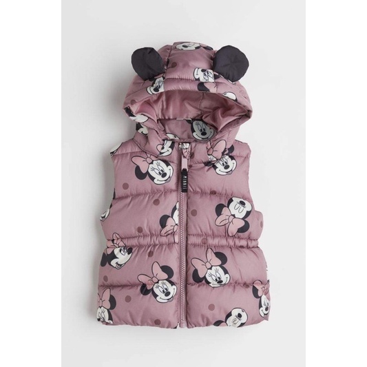 Áo phao mickey bé gái hm auth