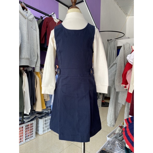 Đầm  liền kaki xuất dư xịn cho bé đi học.