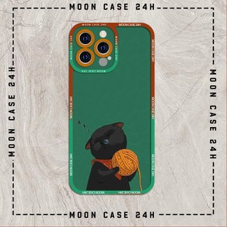 Ốp lưng iphone cạnh vuông Moon Case Mèo Ngủ Gật  7/7plus/8/8plus/x/xs/11/12/13/14pro/max/plus/promax