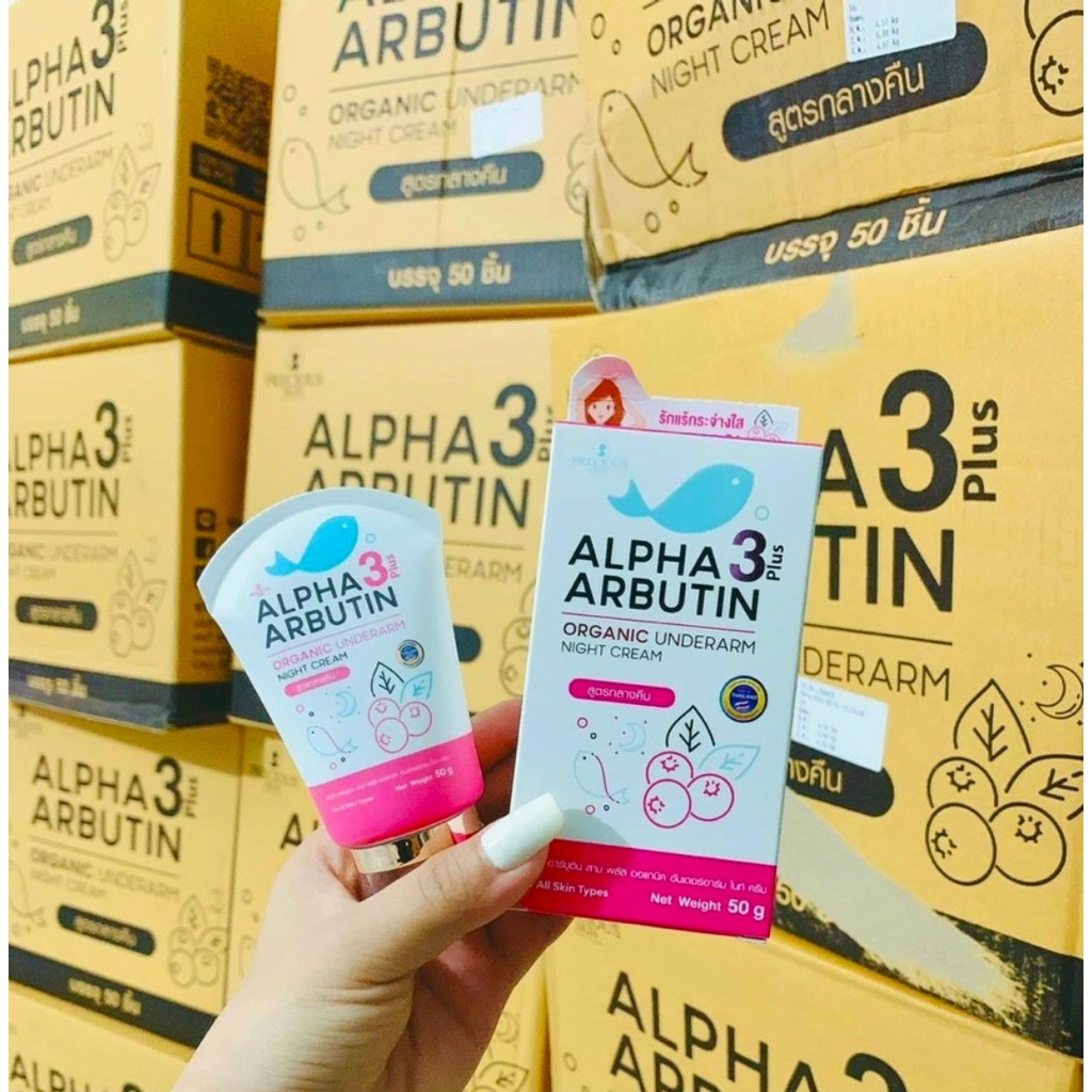 Tuýp Kem Xóa Thâm Alpha Arbutin 3 Plus Organic Underarm Thái Lan