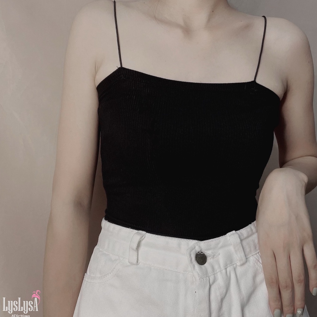 Áo 2 dây LyslysA sợi tăm chất thun co dãn 4 chiều