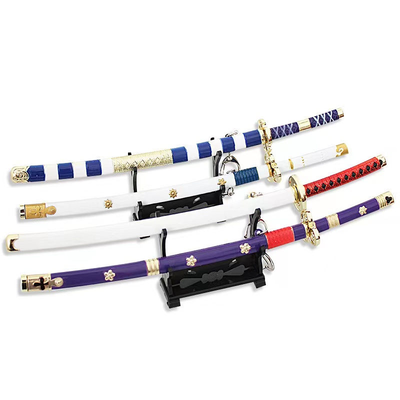 ( Tặng Kệ )Móc khóa Mô hình kiếm enma nidai shusuiwado của zoro trong one piece, katana kimetsu no yaiba
