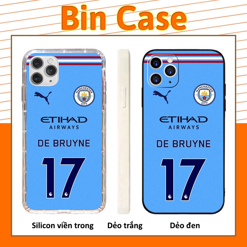 ⚽Ốp Lưng KEVIN DE BRUYNE Man City Số 17 ⚽Logo MC Manchester iphone 14 13 12 11 Pro Max 6 7 8 Plus X Xr Xs Max BONGDA219