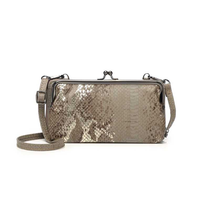 Ielgy Túi Đeo Chéo Đựng Điện Thoại Họa Tiết Da Rắn Lấp Lánh Thời Trang Cho Nữ