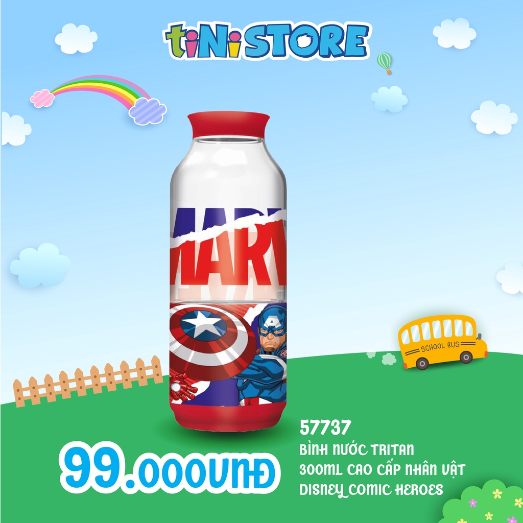 Bình nước nhựa PP 300ml cao cấp nhân vật Disney 57737