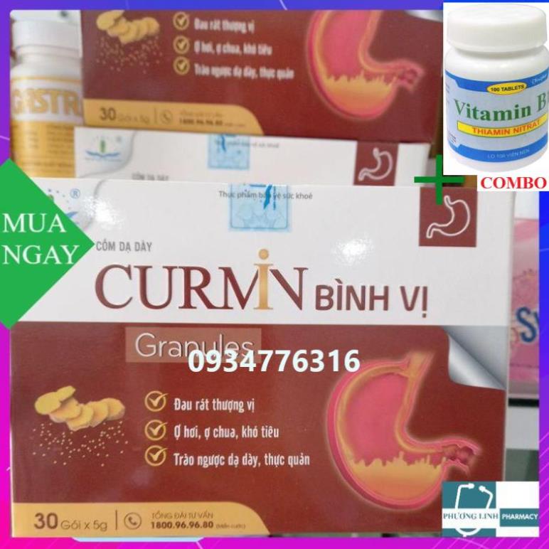 Combo Vitamin B1 chai 100 viên+ CỐM CURMIN BÌNH VỊ combo 10 hộp