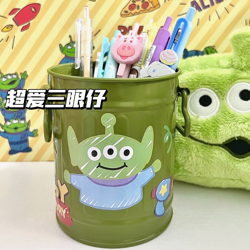 Giá Đỡ Bút / Cọ Trang Điểm Bằng Sắt Để Bàn Phong Cách Retro Mỹ