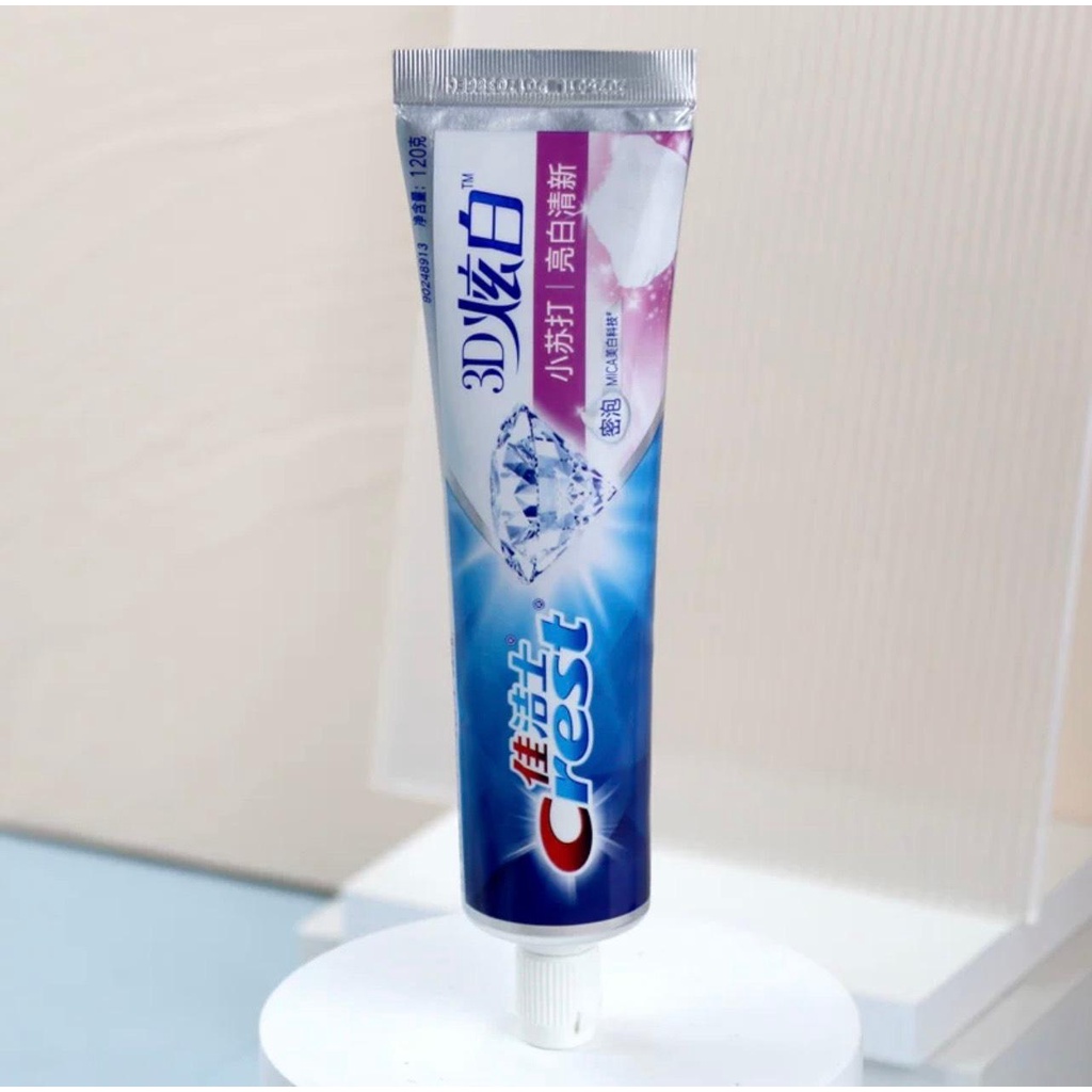 KEM ĐÁNH RĂNG CREST 3D WHITE BASKING SODA TUÝP LỚN 120G TRẮNG RĂNG VƯỢT TRỘI HÀNG NHẬP TMALL