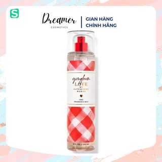 Xịt thơm cơ thể body mist bbw mùi gingham love 236ml