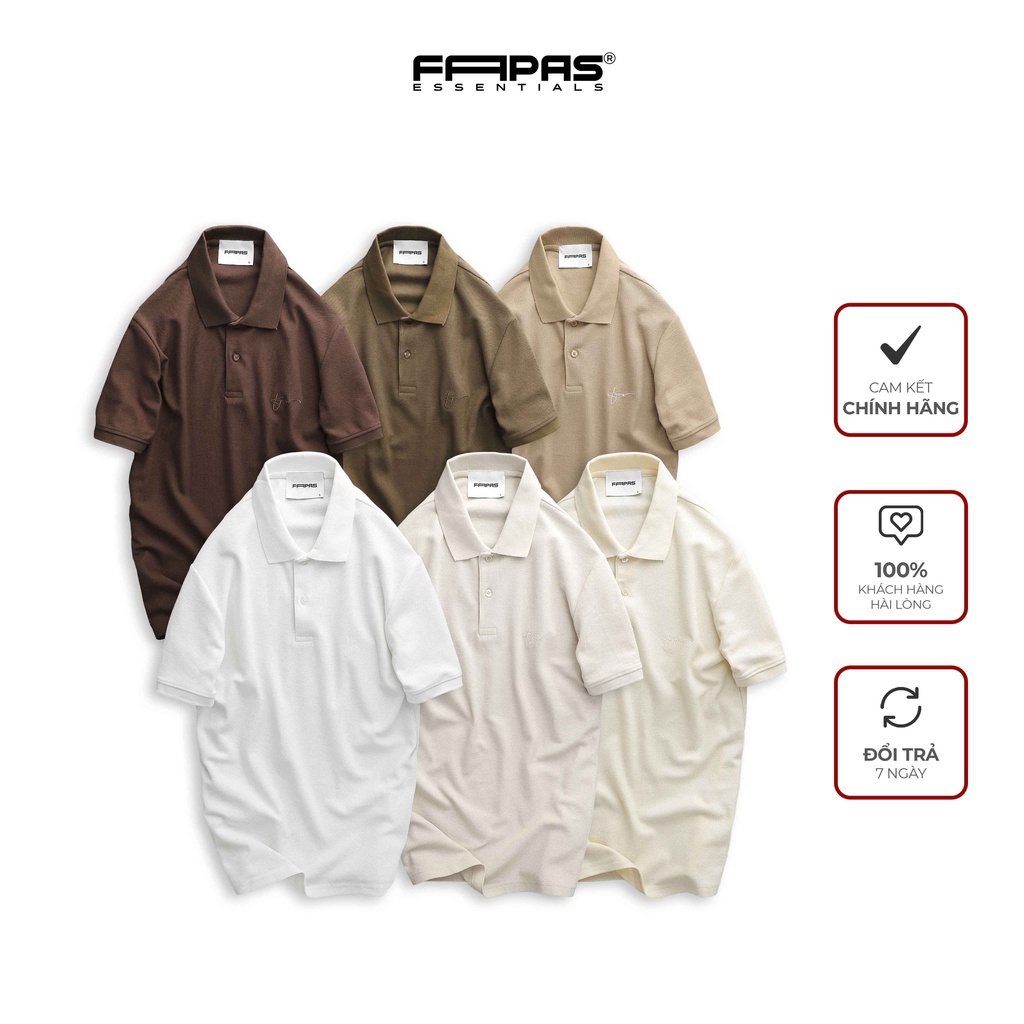 Áo Polo Nam Perri Chất Vải Cotton Pique Cá Sấu Cao Cấp Không Nhăn Thoáng Khí Máu Sắc Đa Dạng - FAPAS