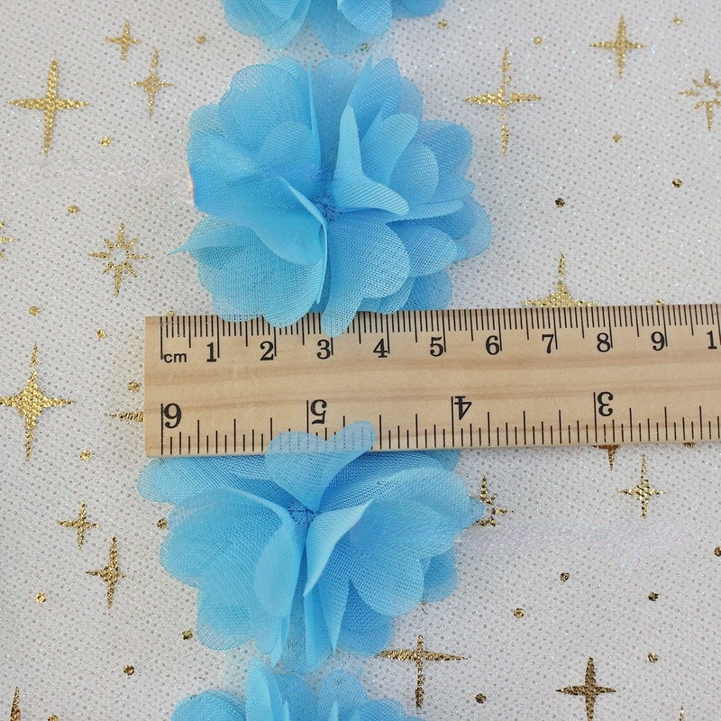 Cuộn Dây Ruy Băng Vải Voan Ren Hoa 3D Dài 10 Yards Trang Trí Váy Cưới