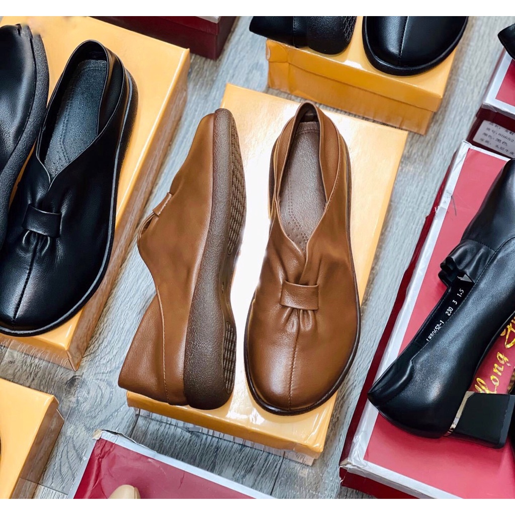 Giầy Bệt Nữ Da Thật Hàng Da Miếng QCCC
