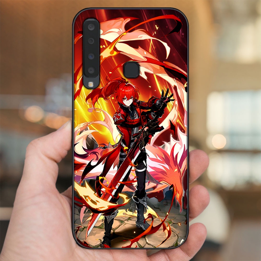 Ốp lưng Samsung A9 2018 viền đen in hình Diluc Genshin Impact