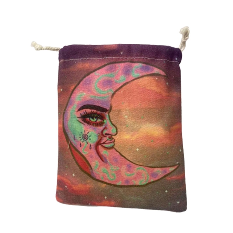 Túi Dây Rút Vải Canvas Đựng Thẻ Bài Tarot 15 Ngăn Tiện Dụng