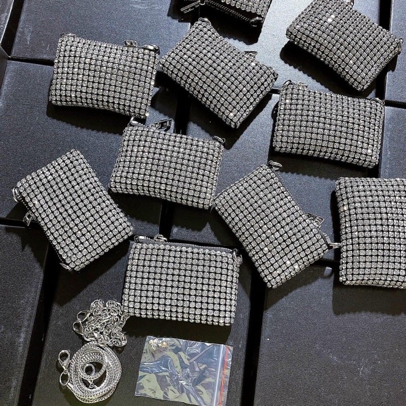 Ví đá Bling size mini cầm tay &amp; đeo chéo cực xinh