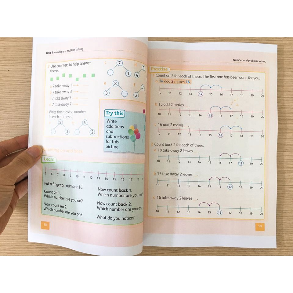 Hodder Cambridge Primary Maths- Stage 1- LB +WB - in đẹp