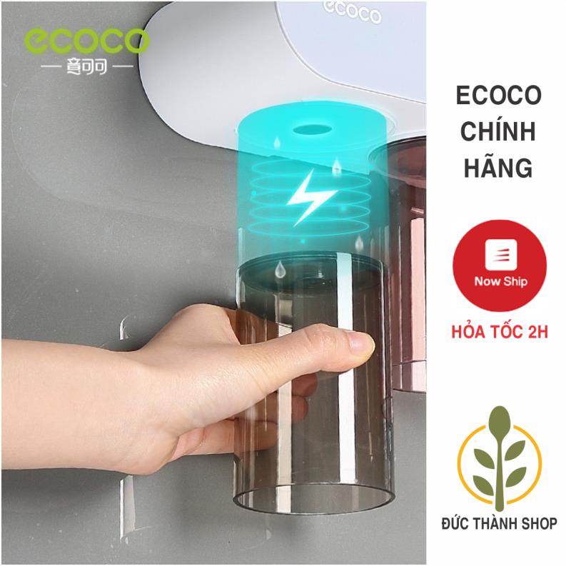 Kệ nhả kem đánh răng tự động cao cấp, hộp đựng bàn chải đánh răng Ecoco, kệ để đồ phòng tắm gia dụng thông minh