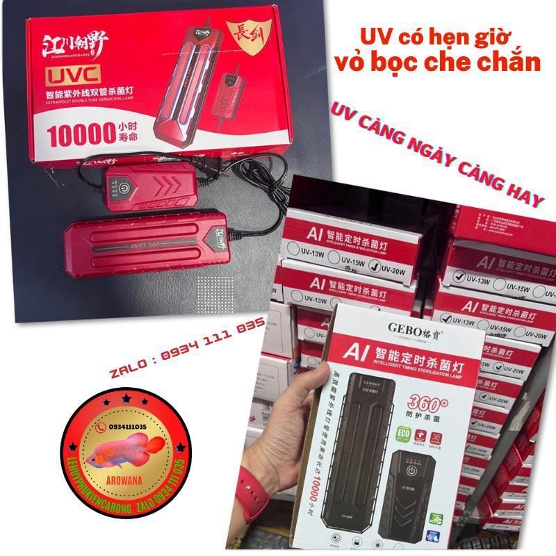 Đèn UV Công Nghệ UVC Mới Nhất Bể Cá Tích Hợp Vỏ Bọc Và Hẹn Giờ 13w 15w 18w 20w